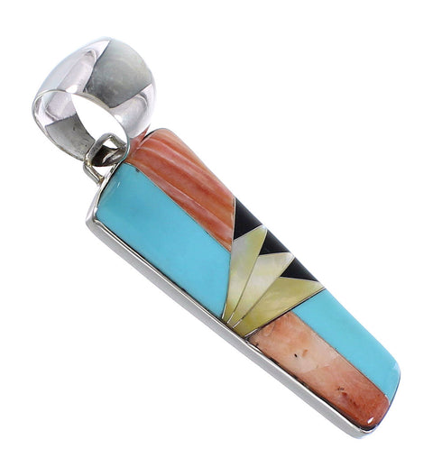 Sterling Silver Southwestern Multicolor Pendant YX94504